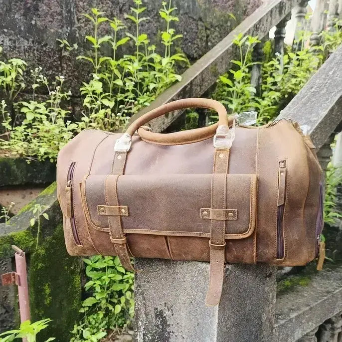 Classic Leather Duffle Bag – Stylish, Spacious & Travel-Ready LDB 03
