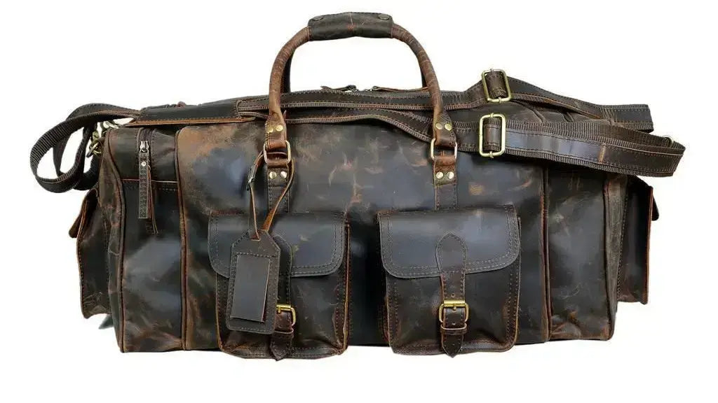 Classic Leather Duffle Bag – Stylish, Spacious & Travel-Ready LDB 01