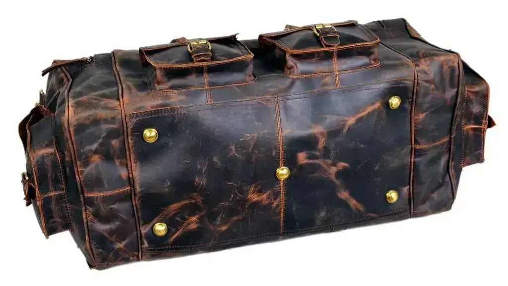 Classic Leather Duffle Bag – Stylish, Spacious & Travel-Ready LDB 01