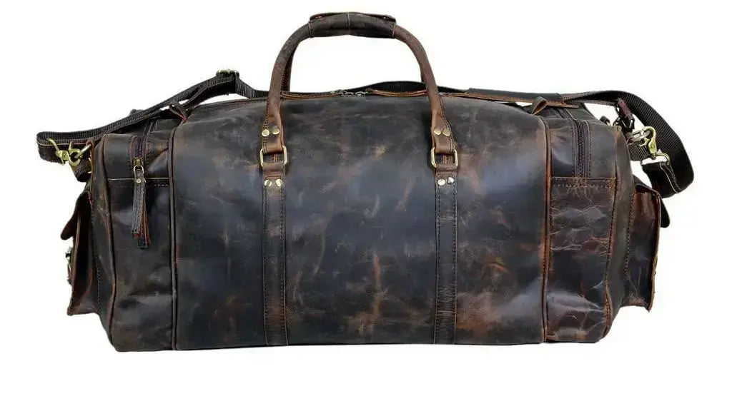 Classic Leather Duffle Bag – Stylish, Spacious & Travel-Ready LDB 01