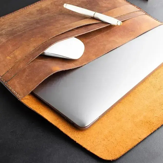 Premium Leather MacBook Sleeve – Stylish & Protective LMS 01