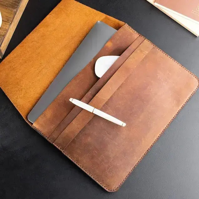 Premium Leather MacBook Sleeve – Stylish & Protective LMS 01