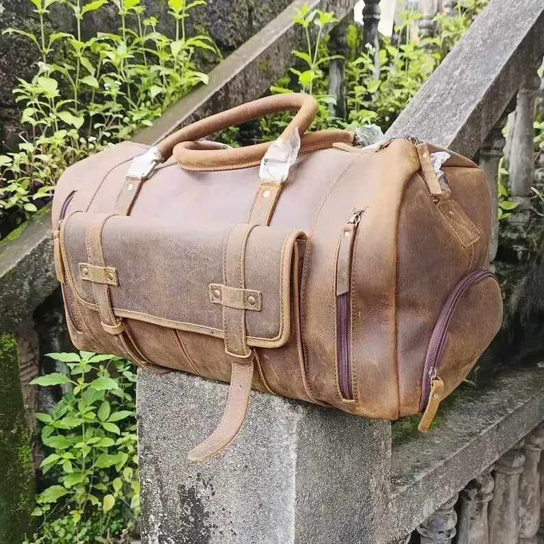 Classic Leather Duffle Bag – Stylish, Spacious & Travel-Ready LDB 03
