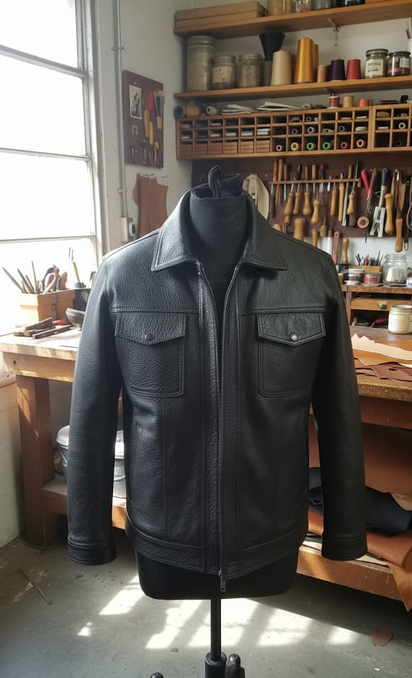 Premium Leather Trucker Jacket – Crafted for Comfort and Character PLJ 05