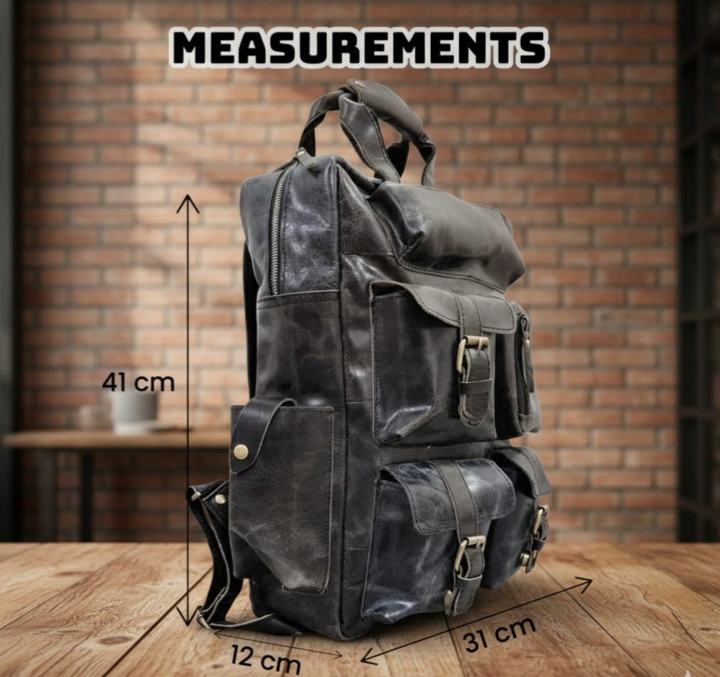 Rustique Luxe Vintage Leather Backpack – Premium Travel & Everyday Bag LBP 03