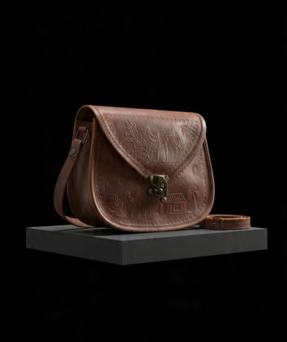 Vintage Embossed Leather Sling Bag LSB 01