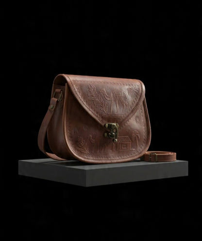 Vintage Embossed Leather Sling Bag LSB 01