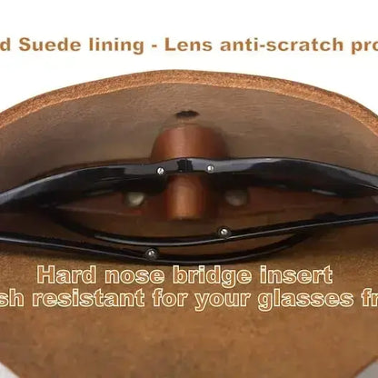 Premium Leather Sunglass Case – Stylish & Durable Eyewear Protection  LSC 02
