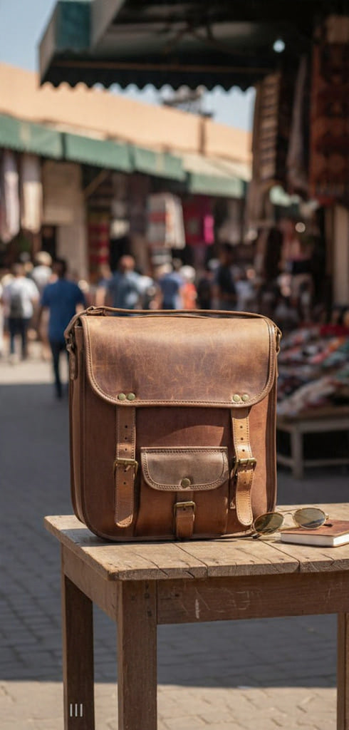 Vintage Leather Backpack – Handmade Full-Grain Leather Travel & Office Bag LBP 04