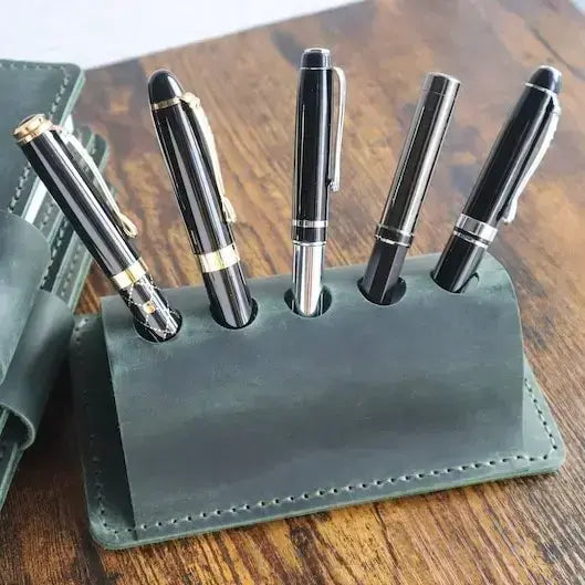 Premium Leather Pen Holder – Elegant Desk Organizer LPH 01