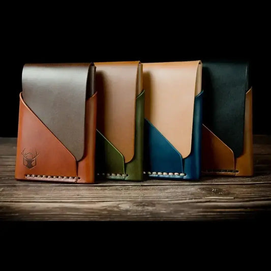 Slim Leather Card Holder – Minimalist Wallet  LCW 01