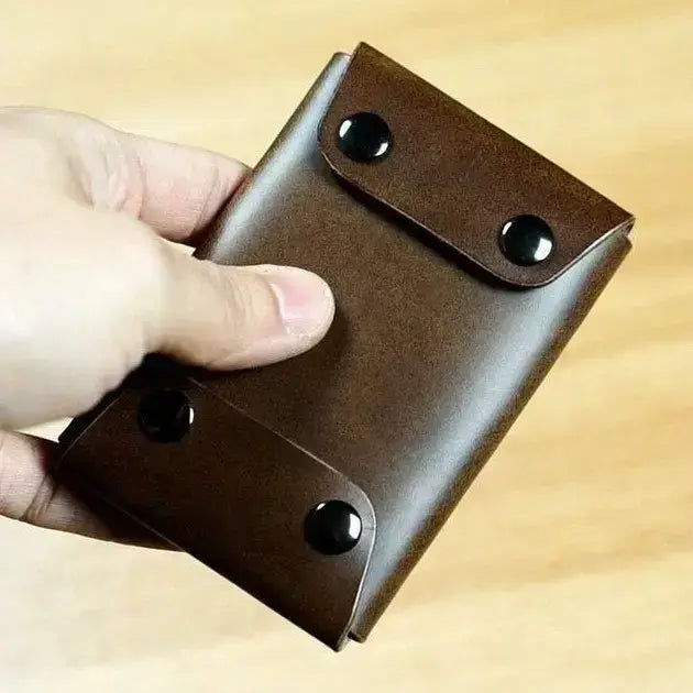 Slim Leather Card Holder – Minimalist Wallet  LCW 02