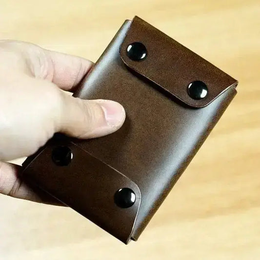 Slim Leather Card Holder – Minimalist Wallet  LCW 02
