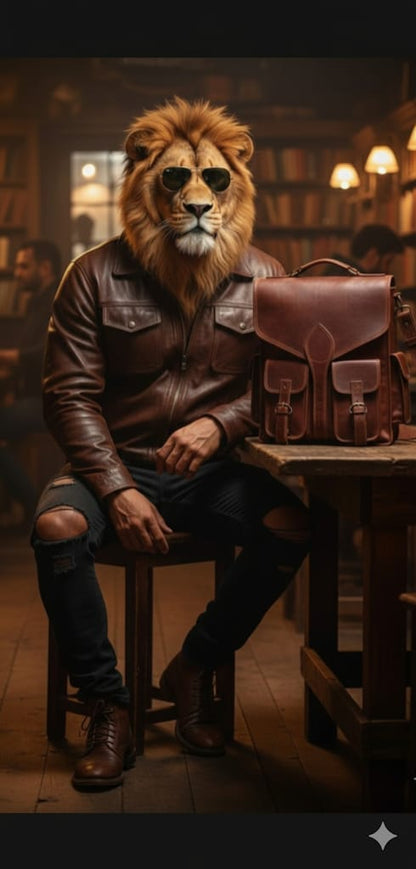 Royal Brown Vintage Leather Satchel Bag – Handcrafted Classic for Modern Kings LBM 01