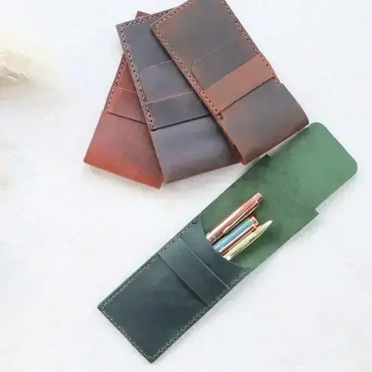 Premium Leather Pen Holder – Elegant Desk Organizer LPH 02