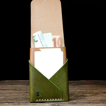 Slim Leather Card Holder – Minimalist Wallet  LCW 01
