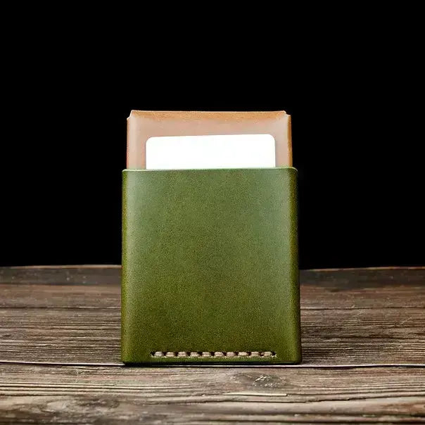 Slim Leather Card Holder – Minimalist Wallet  LCW 01