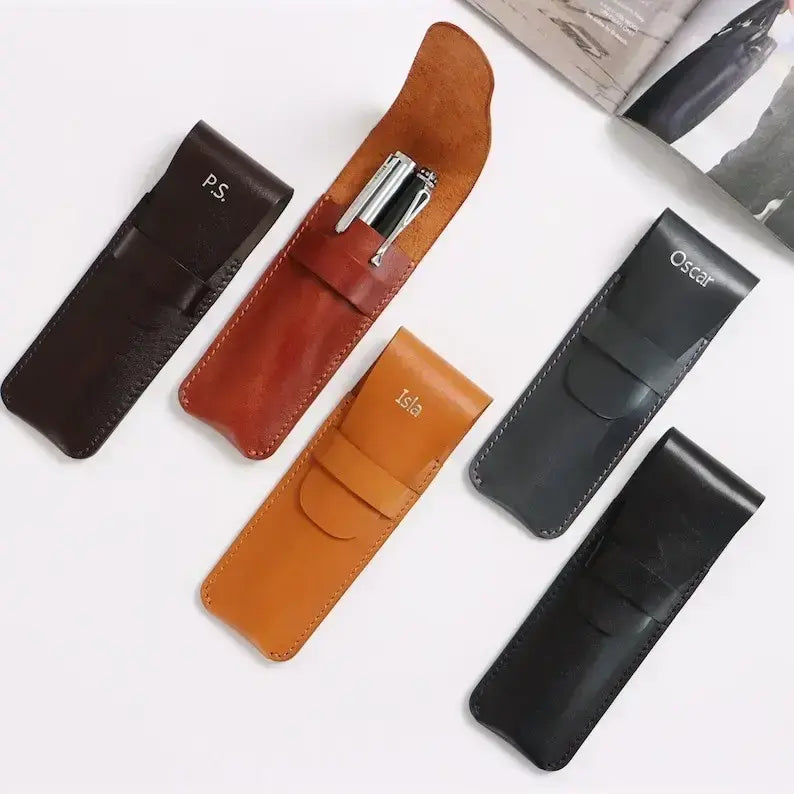 Premium Leather Pen Holder – Elegant Desk Organizer LPH 02