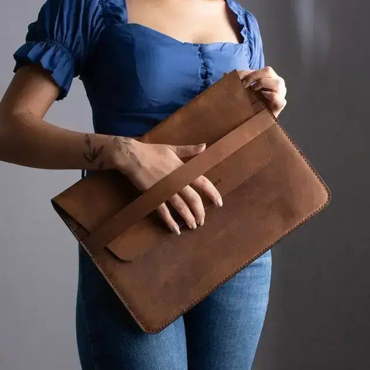 Premium Leather MacBook Sleeve – Stylish & Protective LMS 01