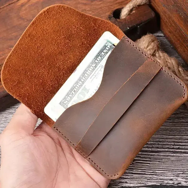 Slim Leather Card Holder – Minimalist Wallet LCW 03