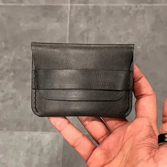 Slim Leather Card Holder – Minimalist Wallet LCW 03