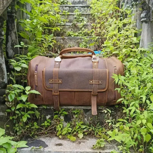 Classic Leather Duffle Bag – Stylish, Spacious & Travel-Ready LDB 03