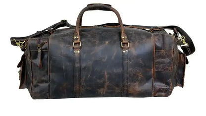 Classic Leather Duffle Bag – Stylish, Spacious & Travel-Ready LDB 01