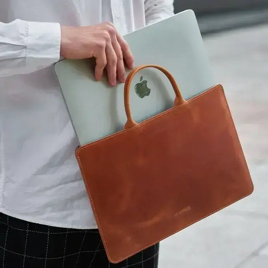 Durable Leather Laptop Sleeve – Slim & Stylish Protection LLS 01
