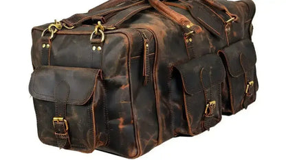 Classic Leather Duffle Bag – Stylish, Spacious & Travel-Ready LDB 01