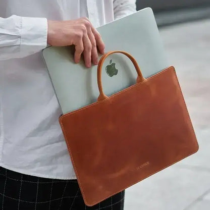 Durable Leather Laptop Sleeve – Slim & Stylish Protection LLS 01