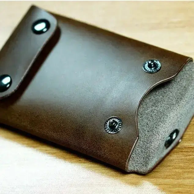 Slim Leather Card Holder – Minimalist Wallet  LCW 02